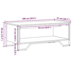 Tavolino da Salotto Rovere Sonoma 100x51x40cm Legno Multistrato 848480