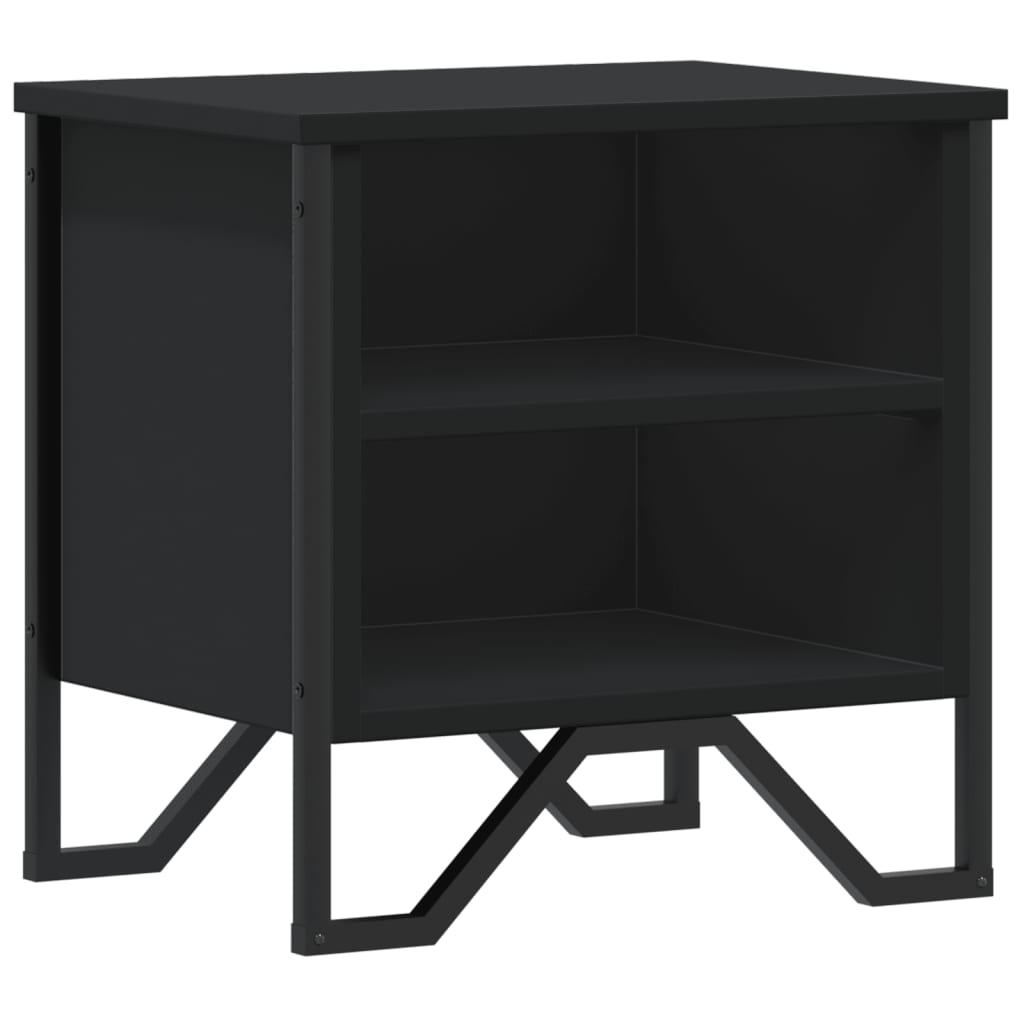 Comodino Nero 40x30x40 cm in Legno Multistrato 848494