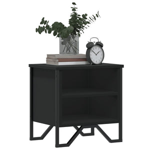 Comodino Nero 40x30x40 cm in Legno Multistrato 848494