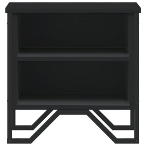 Comodino Nero 40x30x40 cm in Legno Multistrato 848494