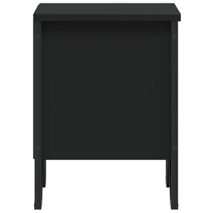 Comodino Nero 40x30x40 cm in Legno Multistrato 848494