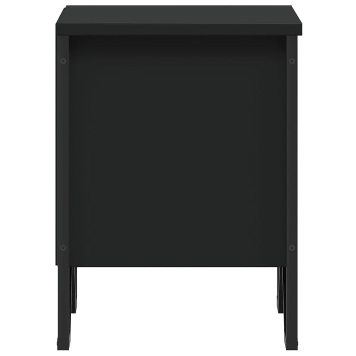 Comodino Nero 40x30x40 cm in Legno Multistrato 848494