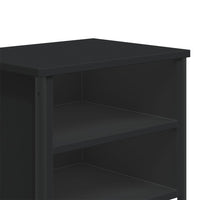 Comodino Nero 40x30x40 cm in Legno Multistrato 848494