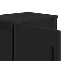 Comodino Nero 40x30x40 cm in Legno Multistrato 848514