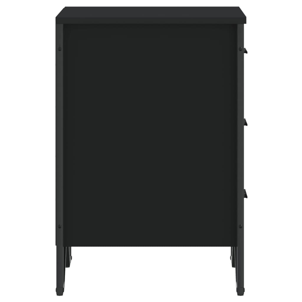 Comodino Nero 40x41x60 cm in Truciolato 848524