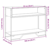 Tavolo Consolle Rovere Sonoma 100x35x74,5 cm in Truciolato 848530