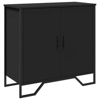 Credenza Nera 78x35,5x74,5 cm in Legno Multistrato 848539