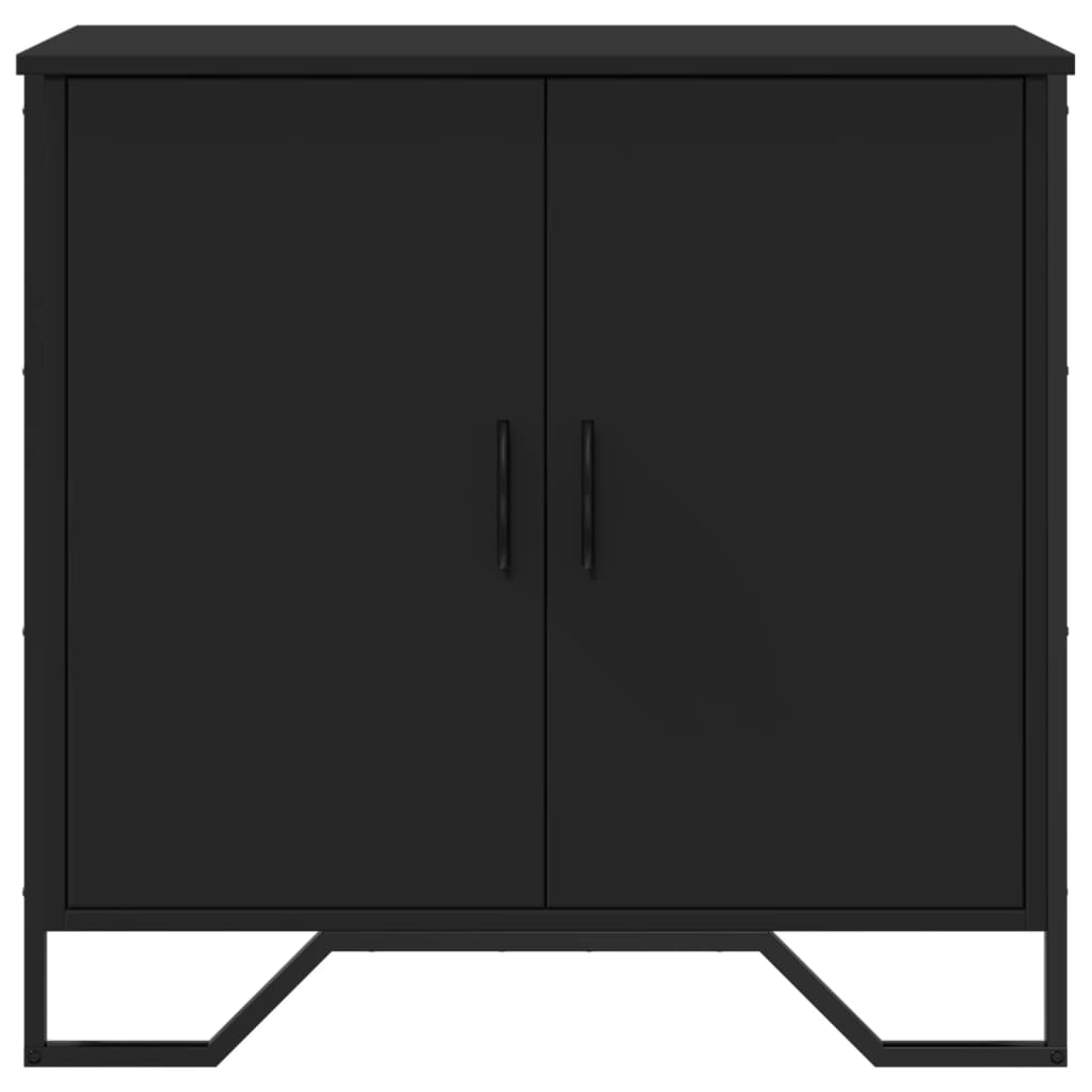 Credenza Nera 78x35,5x74,5 cm in Legno Multistrato 848539