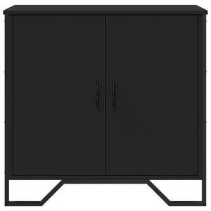 Credenza Nera 78x35,5x74,5 cm in Legno Multistrato 848539