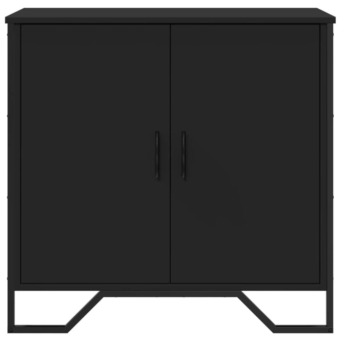 Credenza Nera 78x35,5x74,5 cm in Legno Multistrato 848539