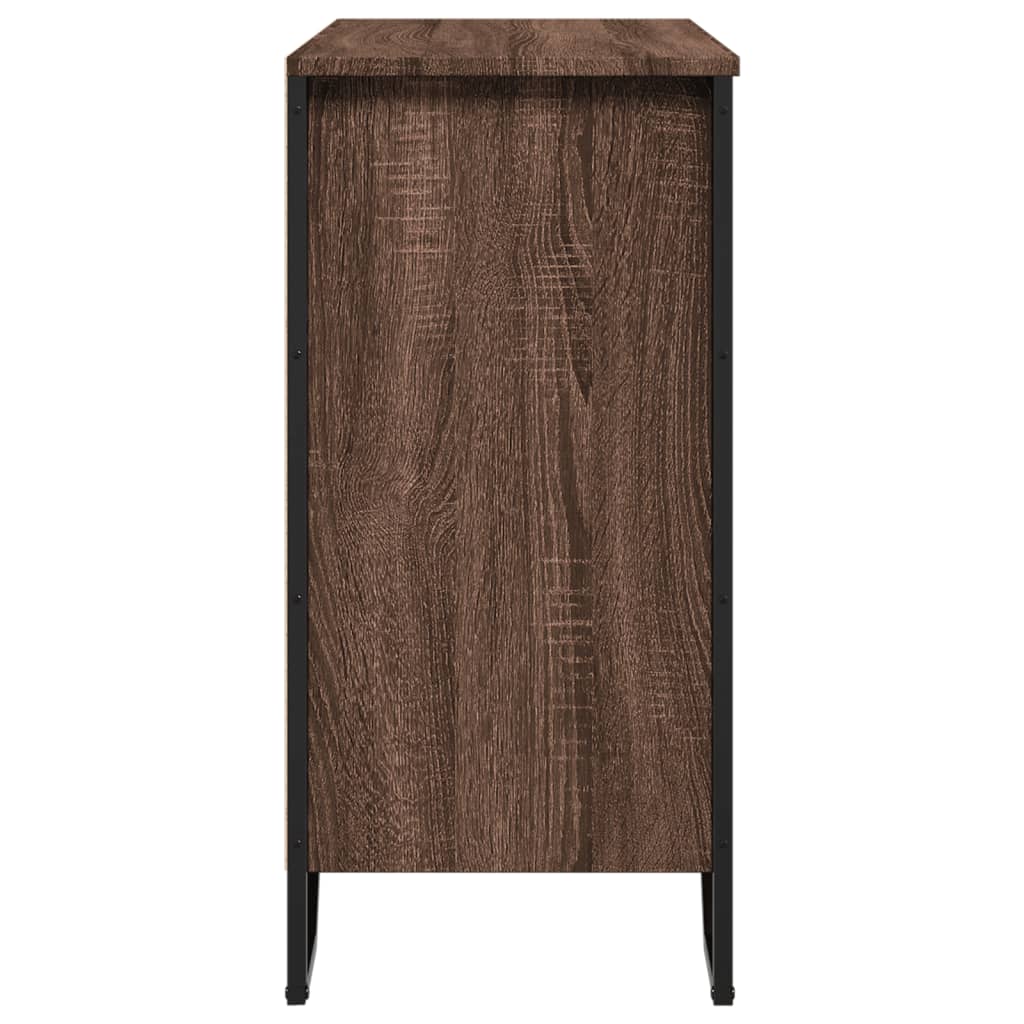 Credenza Rovere Marrone 78x35,5x74,5 cm in Legno Multistrato 848543