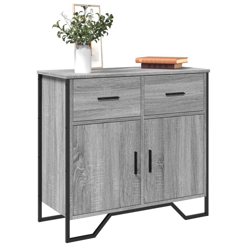 Credenza Grigio Sonoma 79,5x35,5x74,5 cm in Legno Multistrato 848547