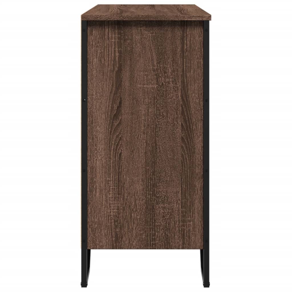 Credenza Rovere Marrone 91x35,5x74,5 cm in Legno Multistrato 848553