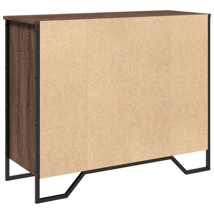 Credenza Rovere Marrone 91x35,5x74,5 cm in Legno Multistrato 848553