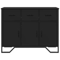 Credenza Nera 97x32,5x74,5 cm in Legno Multistrato 848559