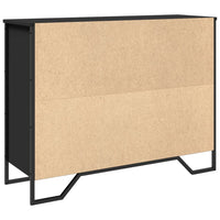 Credenza Nera 97x32,5x74,5 cm in Legno Multistrato 848559