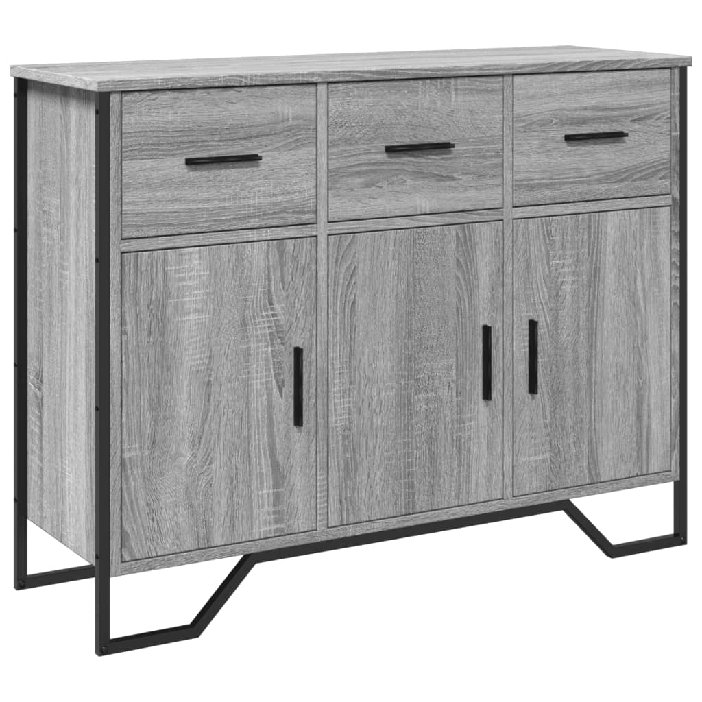 Credenza Grigio Sonoma 97x32,5x74,5 cm in Legno Multistrato 848562