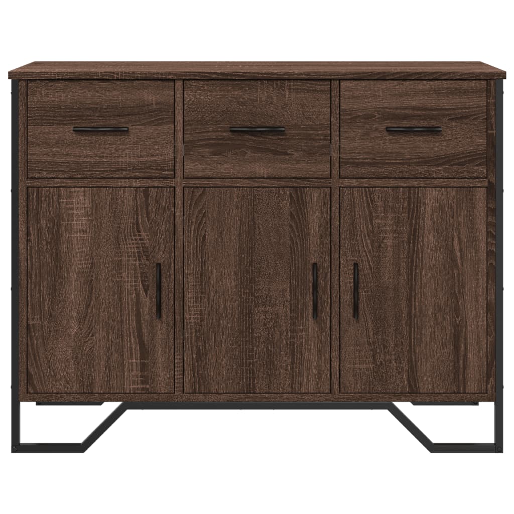 Credenza Rovere Marrone 97x32,5x74,5 cm in Legno Multistrato 848563