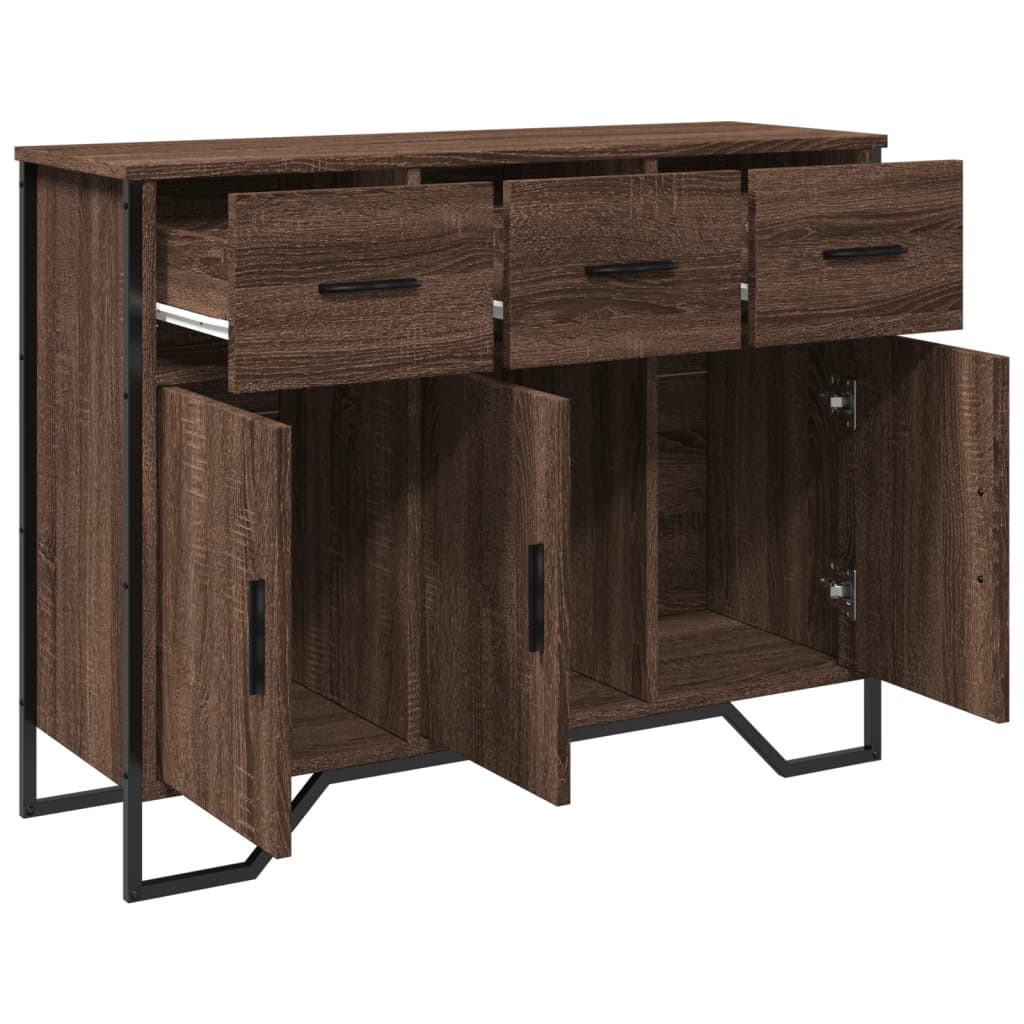 Credenza Rovere Marrone 97x32,5x74,5 cm in Legno Multistrato 848563