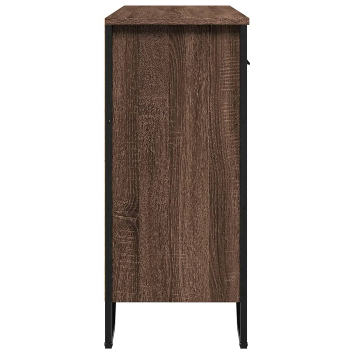 Credenza Rovere Marrone 97x32,5x74,5 cm in Legno Multistrato 848563