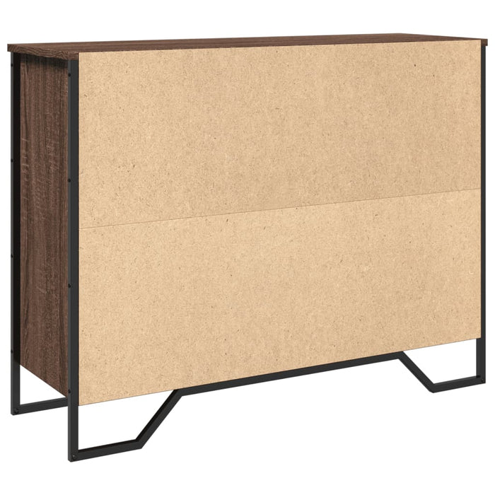 Credenza Rovere Marrone 97x32,5x74,5 cm in Legno Multistrato 848563