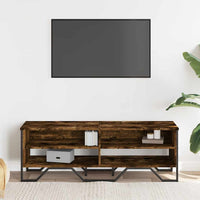 Mobile Porta TV Rovere Fumo 122x34x41 cm in Legno Multistrato 848571