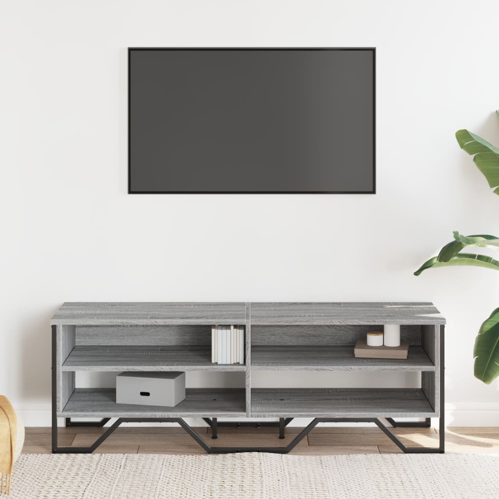 Mobile Porta TV Grigio Sonoma 122x34x41cm in Legno Multistrato 848572