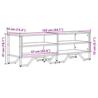 Mobile Porta TV Grigio Sonoma 122x34x41cm in Legno Multistrato 848572