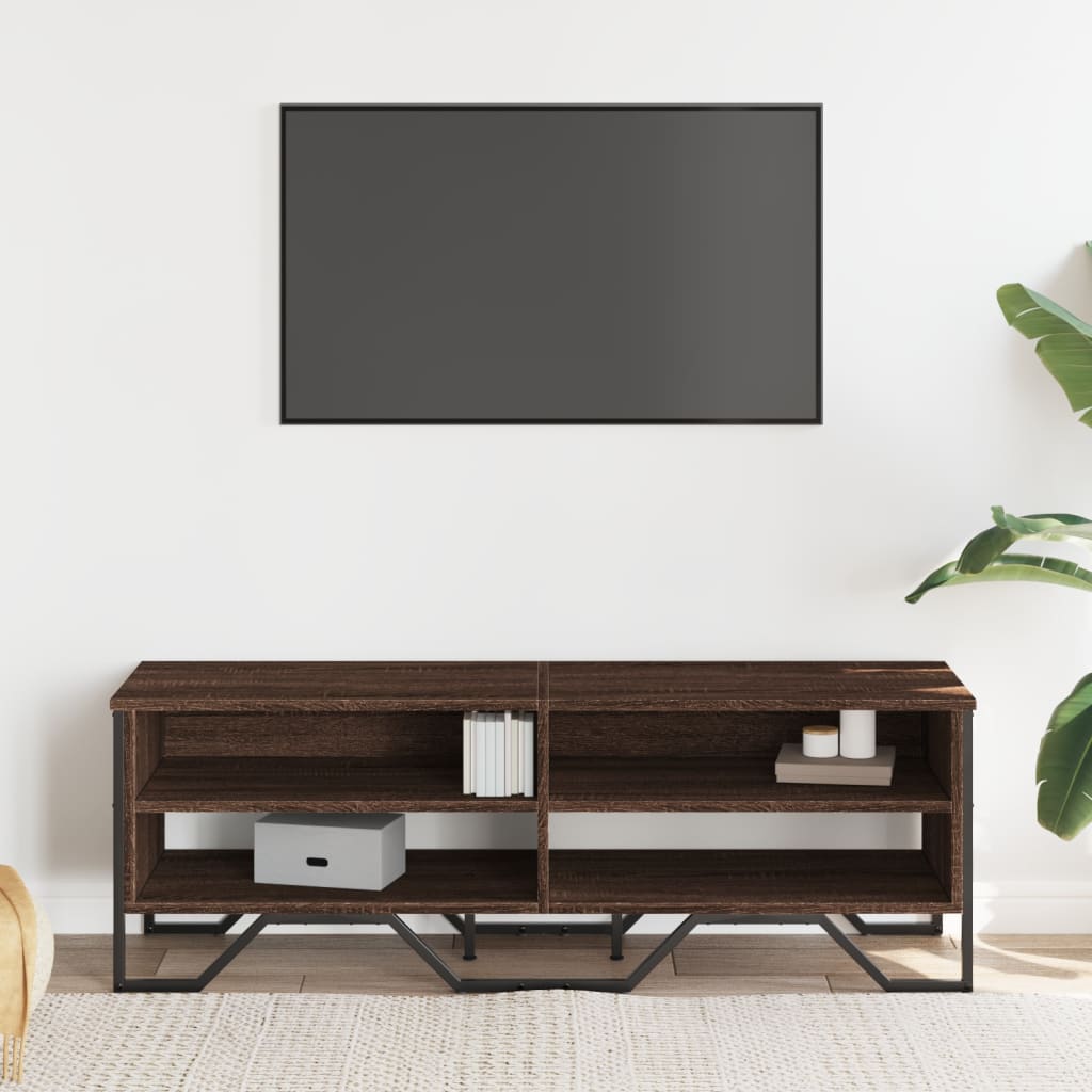 Mobile Porta TV Rovere Marrone 122x34x41cm in Legno Multistrato 848573