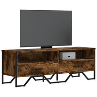 Mobile Porta TV Rovere Fumo 122x34x41 cm in Legno Multistrato 848581