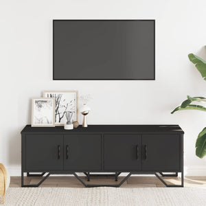 Mobile Porta TV Nero 122x34x41 cm in Legno Multistrato 848584