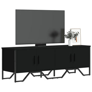 Mobile Porta TV Nero 122x34x41 cm in Legno Multistrato 848584