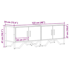 Mobile TV Rovere Sonoma 122x34x41 cm in Legno Multistrato 848585