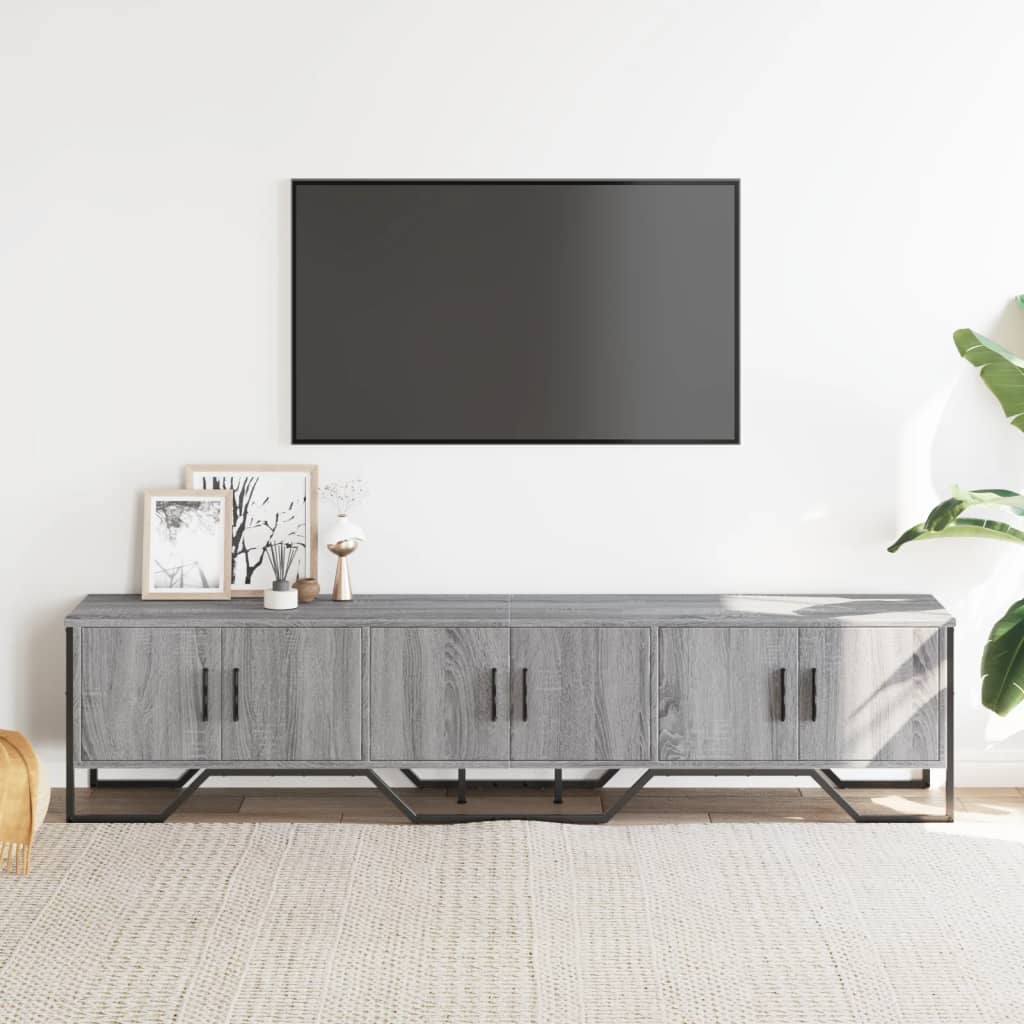 Mobile Porta TV Grigio Sonoma 180x34x41cm in Legno Multistrato 848592