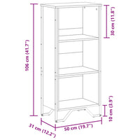 Libreria Rovere Sonoma 50x31x106 cm in Legno Multistrato 848605