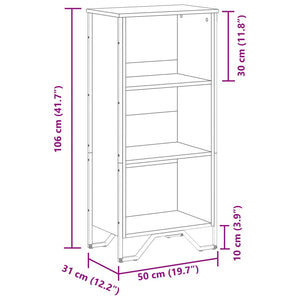 Libreria Rovere Sonoma 50x31x106 cm in Legno Multistrato 848605