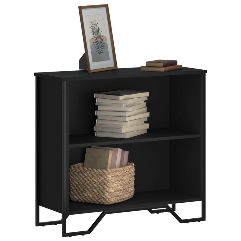 Libreria Nera 80x31x74,5 cm in Legno Multistrato 848619