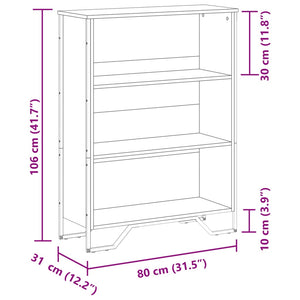 Libreria Rovere Sonoma 80x31x106 cm in Legno Multistrato 848625