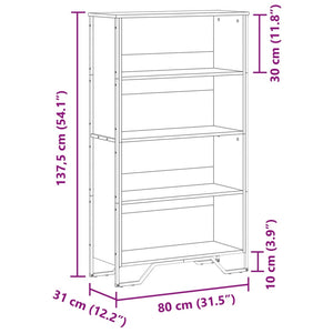 Libreria Rovere Fumo 80x31x137,5 cm in Truciolato 848631