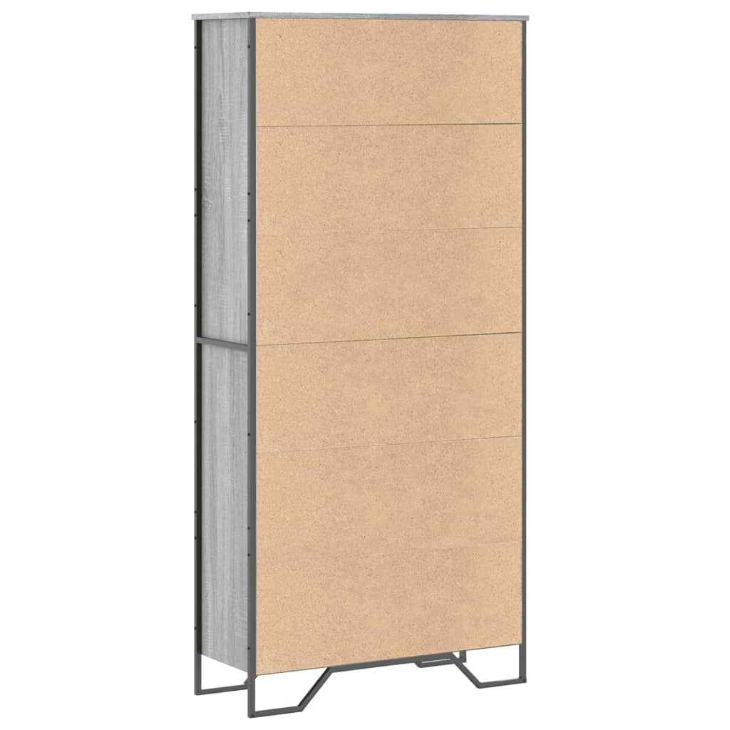 Libreria Grigio Sonoma 80x31x169 cm in Truciolato 3295315