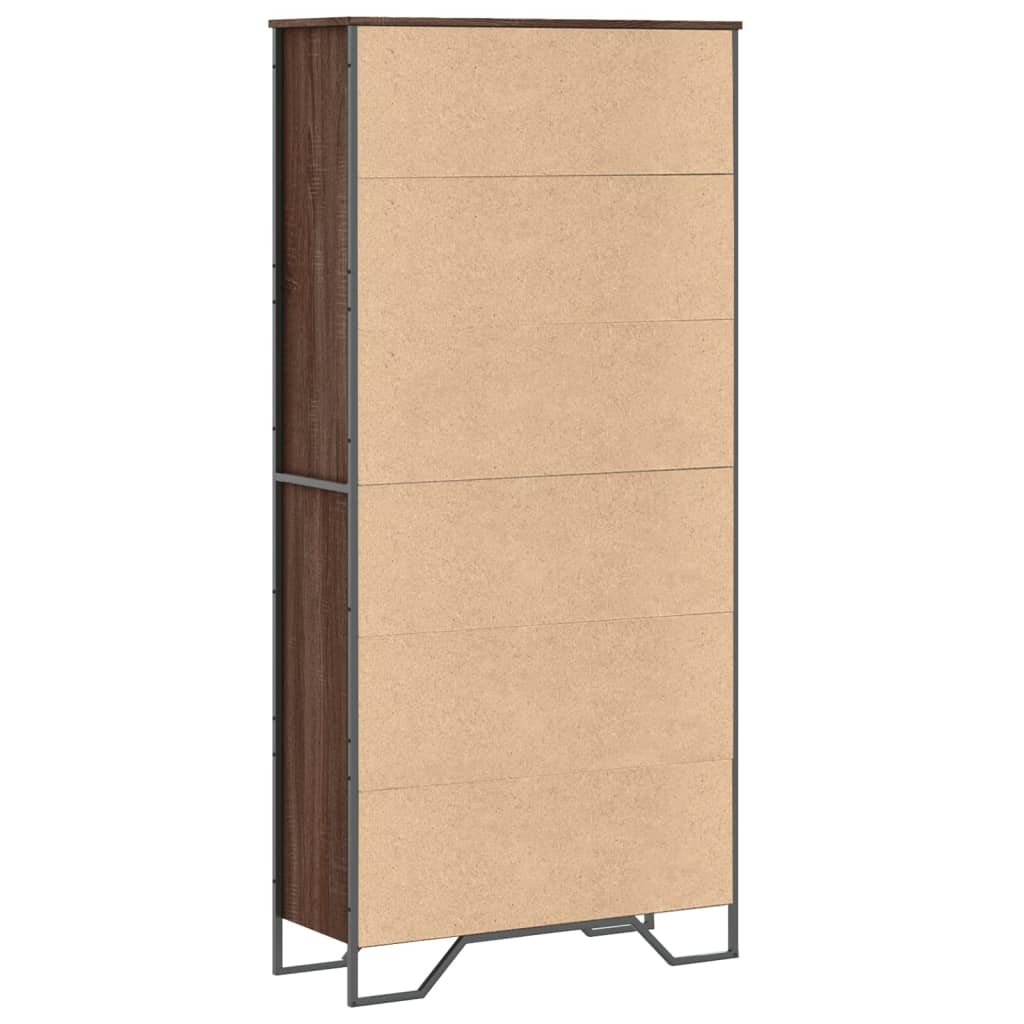 Libreria Rovere Marrone 80x31x169 cm in Truciolato 3295316