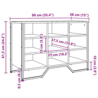 Scarpiera Grigio Sonoma 90x38x61,5 cm in Truciolato 848647