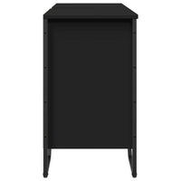 Mobile Lavabo Bagno Nero 91x35x60 cm in Truciolato 848659