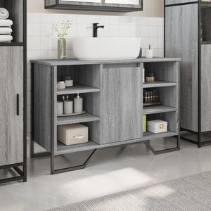 Mobile Lavabo Bagno Grigio Sonoma 91x35x60 cm in Truciolato 848667