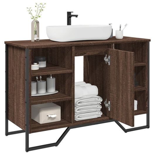 Mobile Lavabo Bagno Rovere Marrone 91x35x60cm in Truciolato 848668