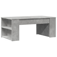 Tavolino Salotto Grigio Cemento 102x55x42 cm Legno Multistrato 831856