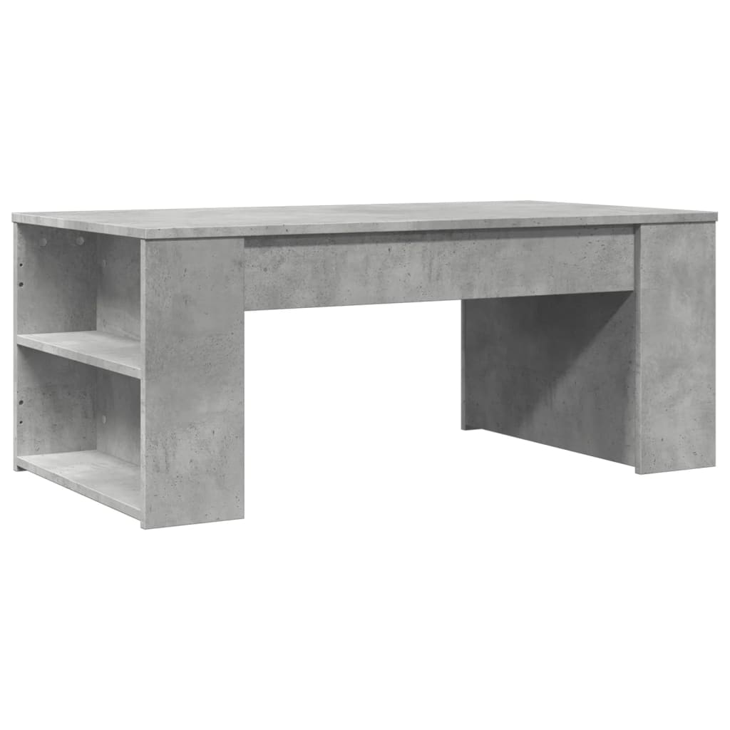 Tavolino Salotto Grigio Cemento 102x55x42 cm Legno Multistrato 831856