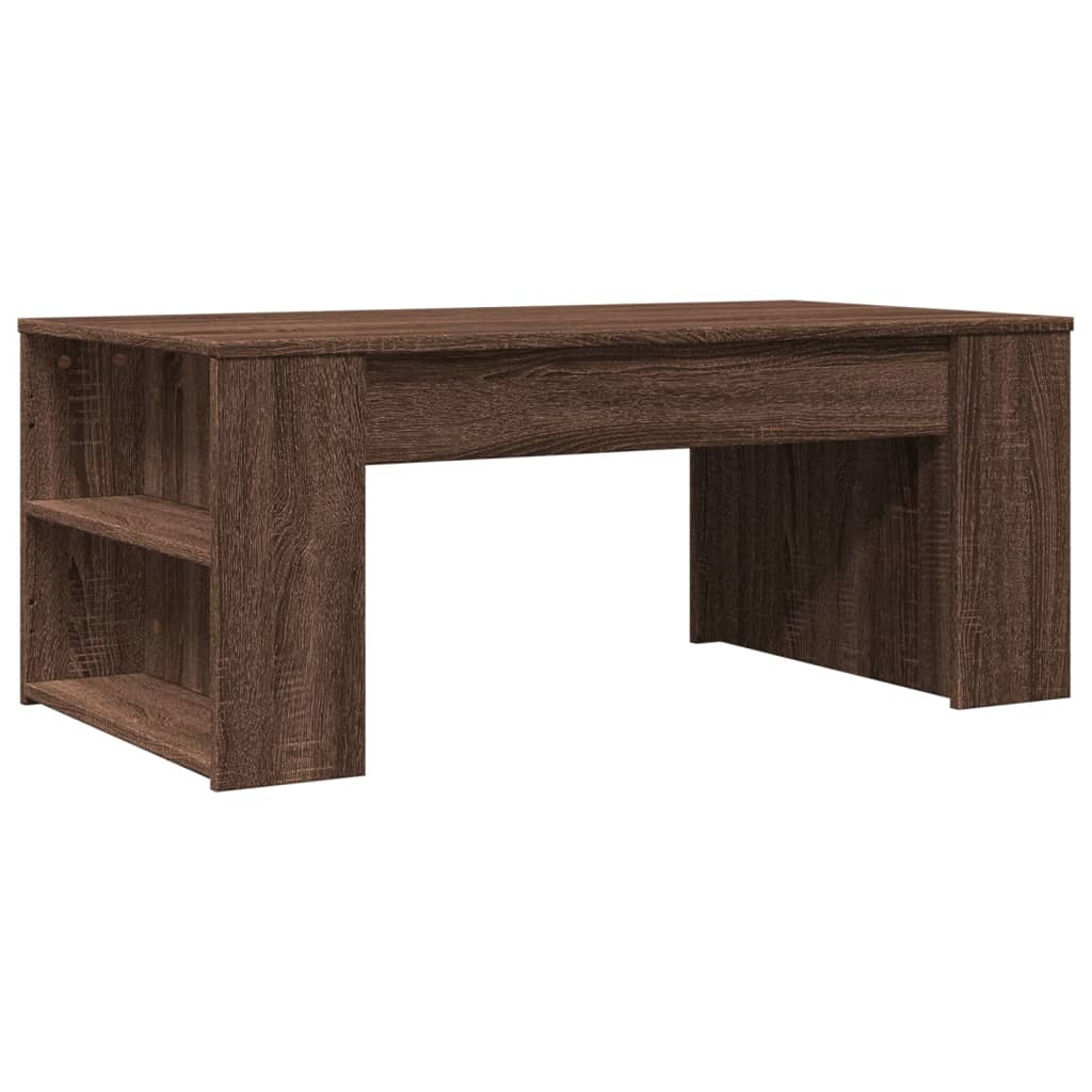 Tavolino Salotto Rovere Marrone 102x55x42 cm Legno Multistrato 831860