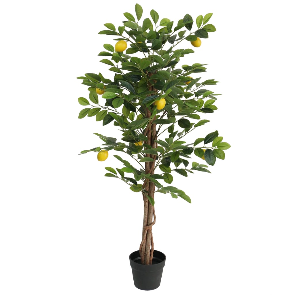 Albero Limoni Artificiale con 3 Tronchi Verde 120 cm in PP 4010677