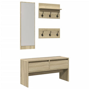 Set Mobili da Ingresso 4 pz Rovere Sonoma in Legno Multistrato 847921